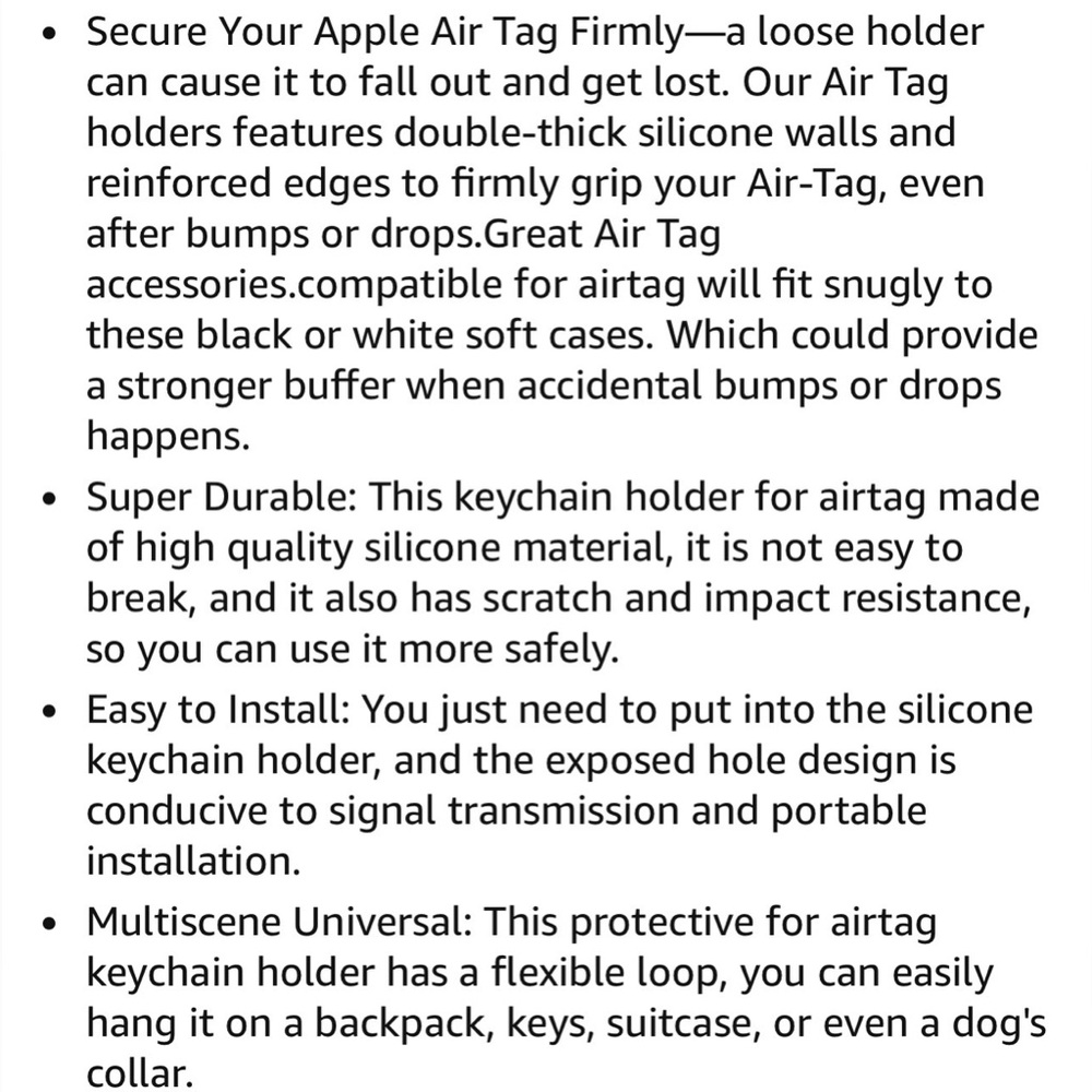 $3 Add-On 🆕Airtag Holder - Black - Picture 6 of 14